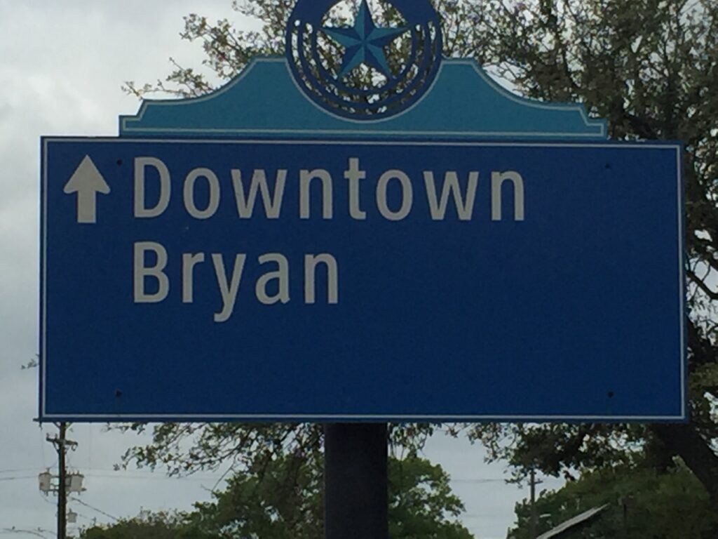 Downtown Bryan Sign
