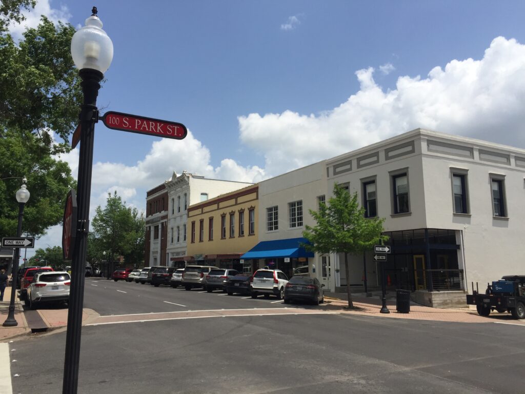 On the Town Square of Brenham, Texas